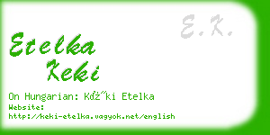 etelka keki business card